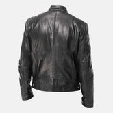 Allaric Alley Slim Fit Leather Biker Jacket Mens